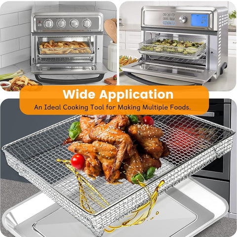 ZuKaYeHome air fryer pan pairs with the basket for versatile cooking.