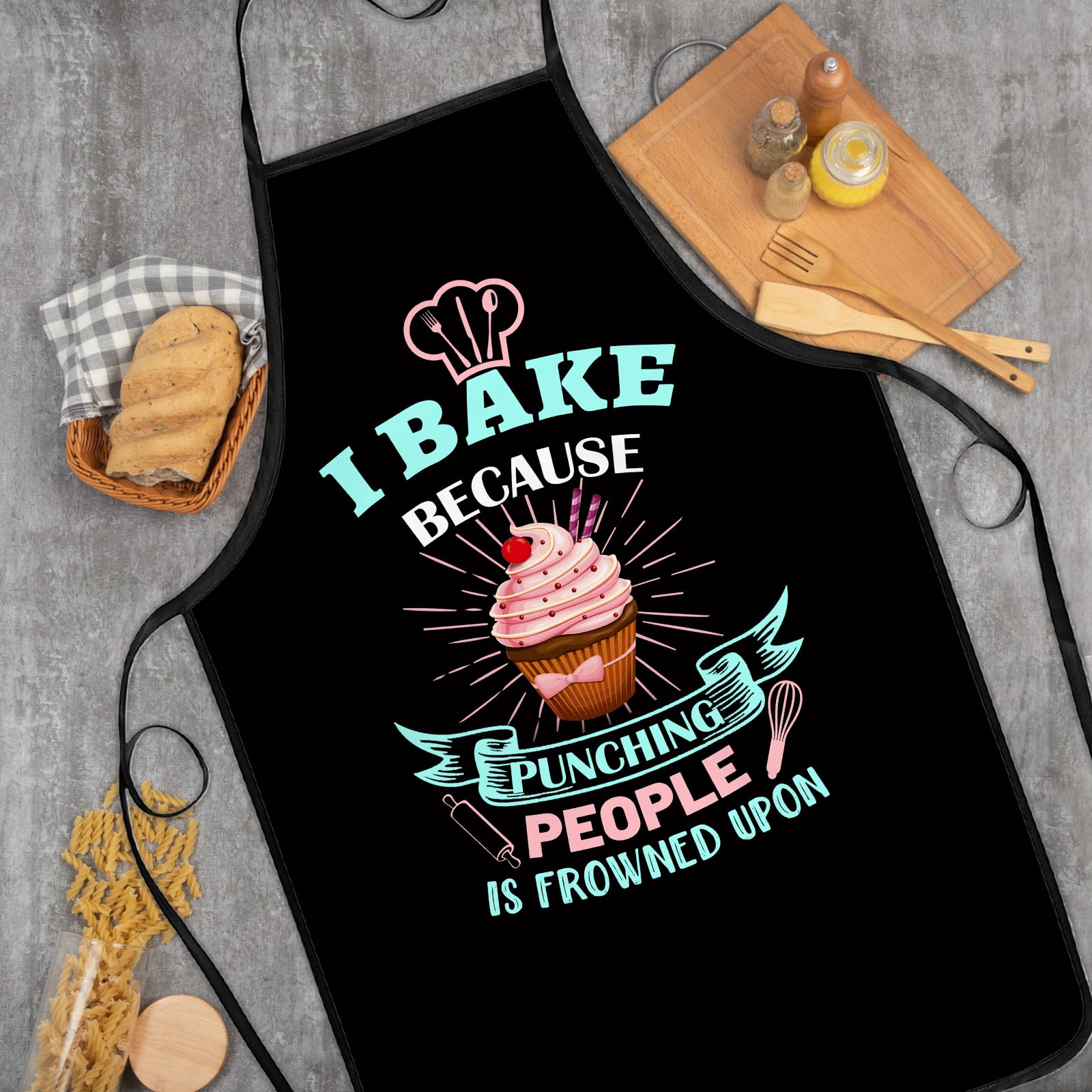 zukmvuh baking apron in use, protecting clothes while cooking and grilling