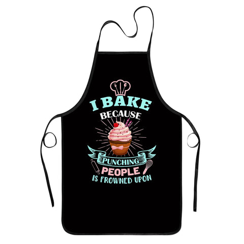 zukmvuh funny baking apron for women, front view showing witty kitchen design and comfort