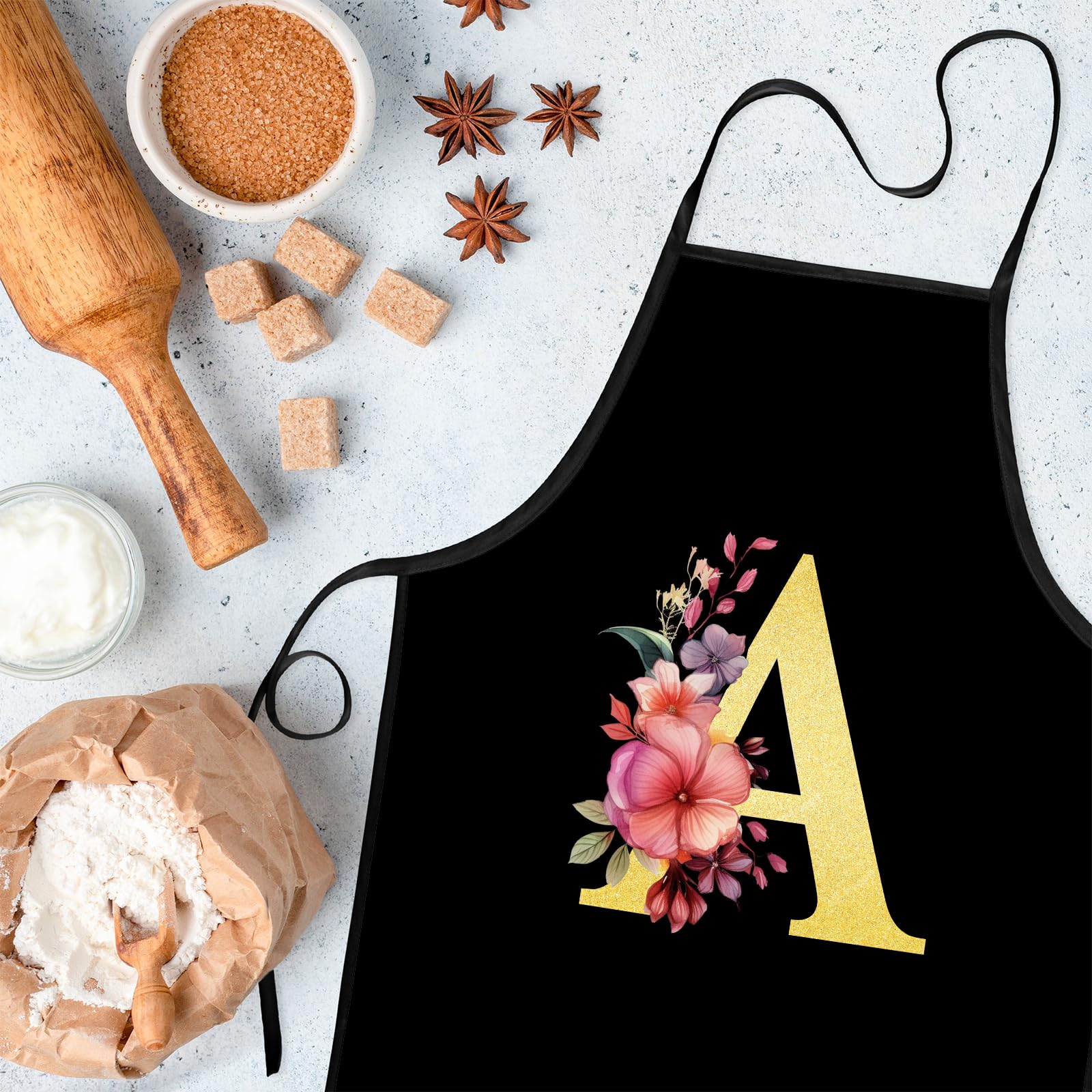 Zukmvuh monogram apron gift-ready design for weddings or birthdays.