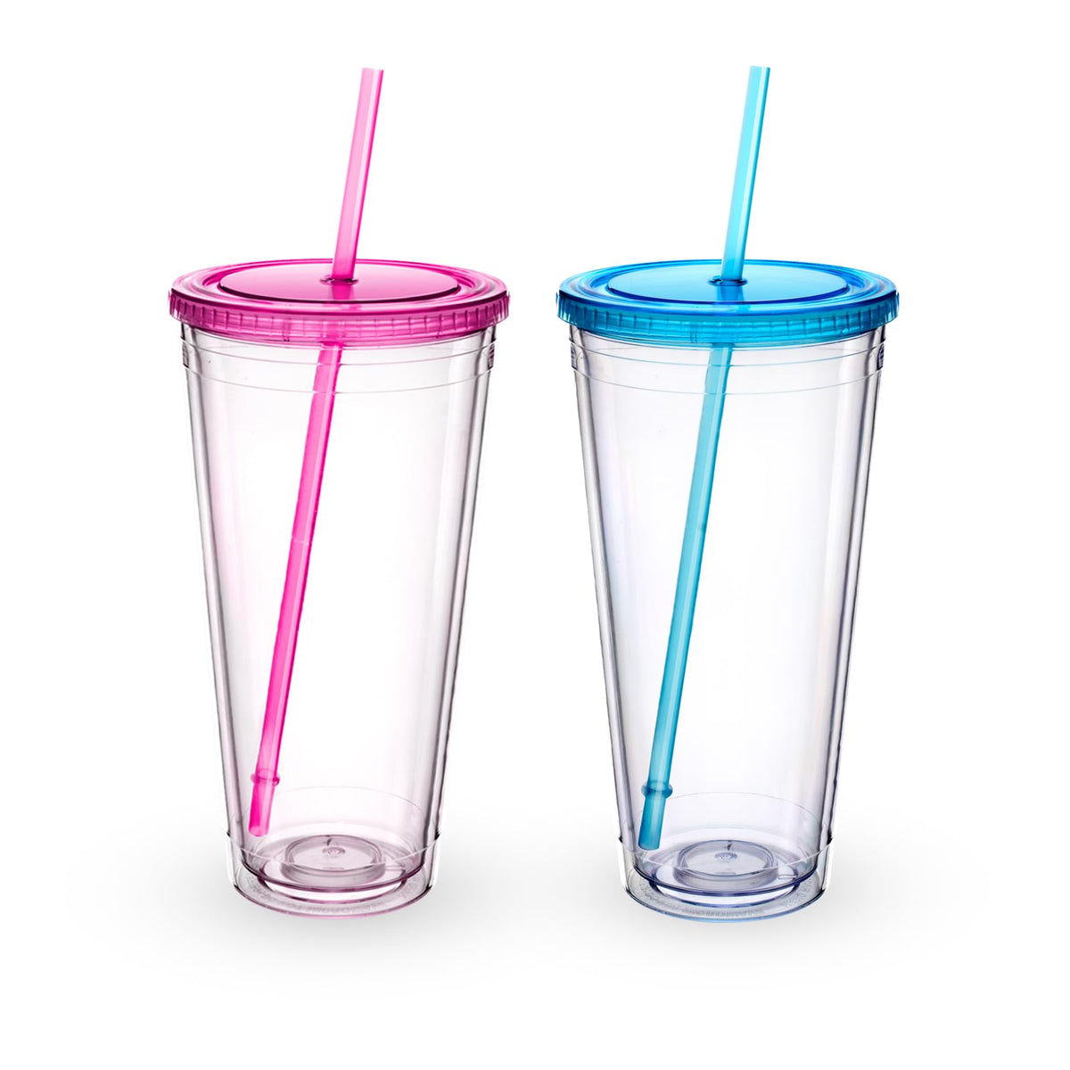 Zukro 32oz clear acrylic tumbler front view ideal for iced drinks