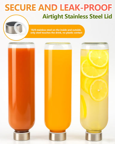 Clear glass keeps beverages visible and secure.