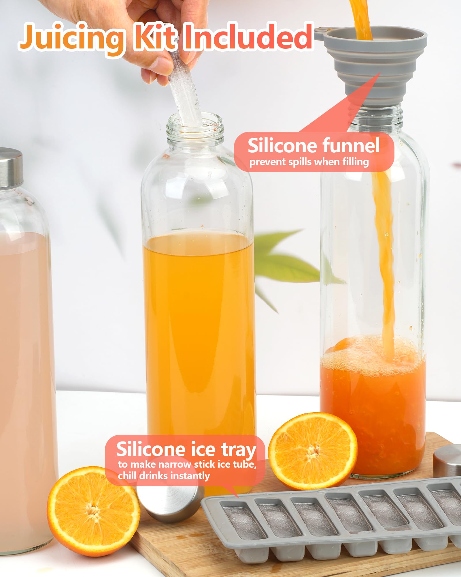 Dishwasher-safe glass bottle for easy cleaning after busy days.