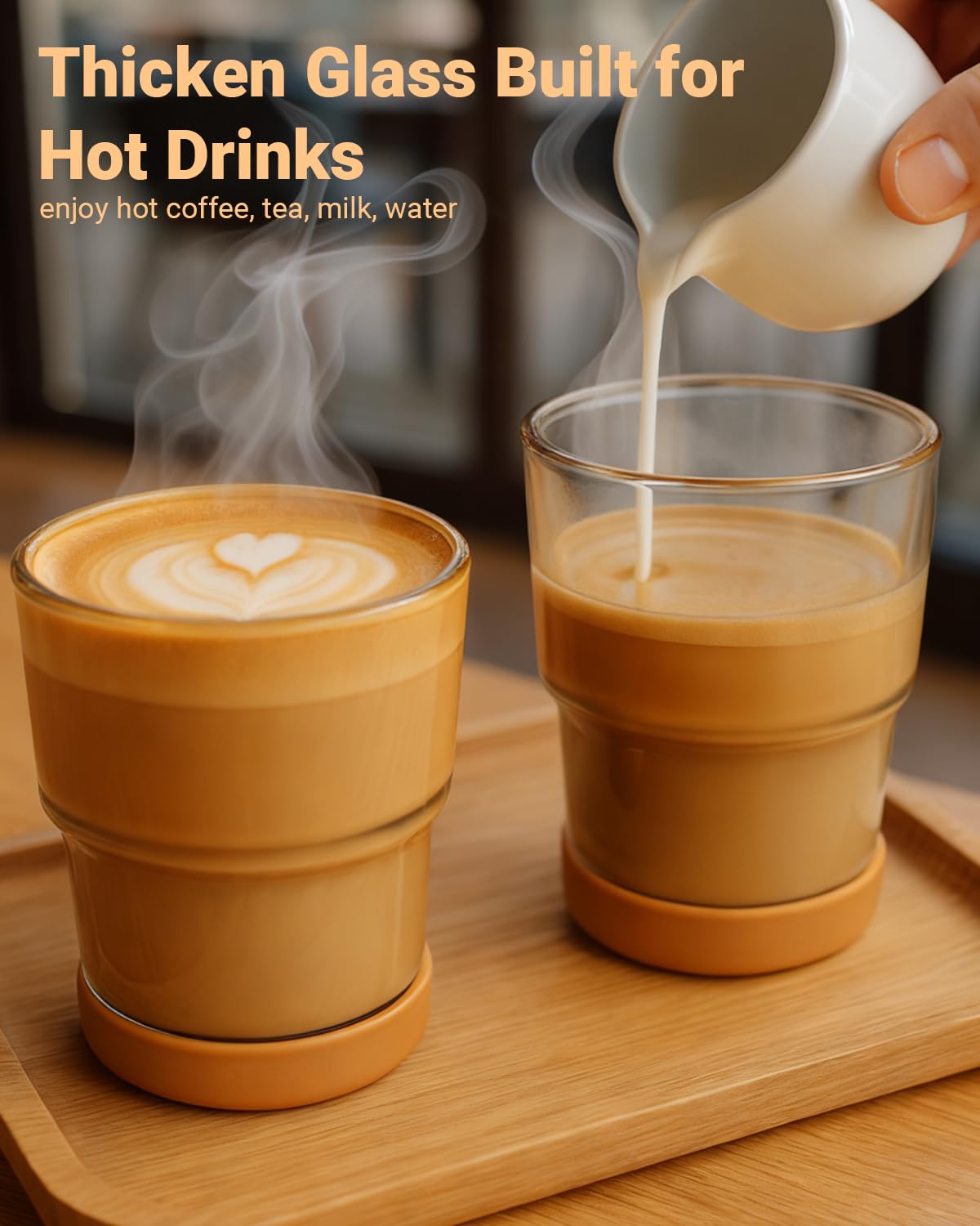 Zukro thick-walled glass tumbler with premium feel for daily use