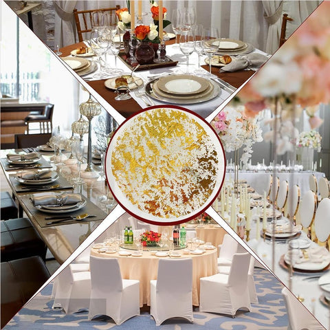 Zulaniu gold mesh placemats brighten holiday table settings