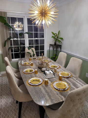 Zulaniu luxury disposable placemats shimmer at celebrations