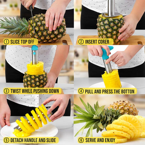 Zulay Kitchen ergonomic non-slip handle reduces wrist strain during coring.
