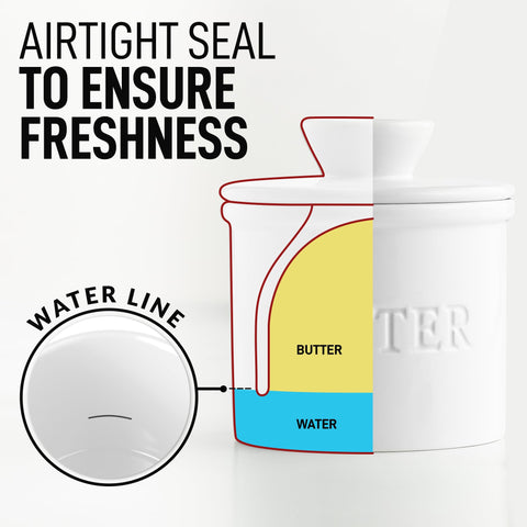 Zulay Kitchen airtight seal via water-filled base preserves freshness