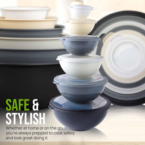 Zulay Kitchen airtight lids seal in freshness for prep and storage.