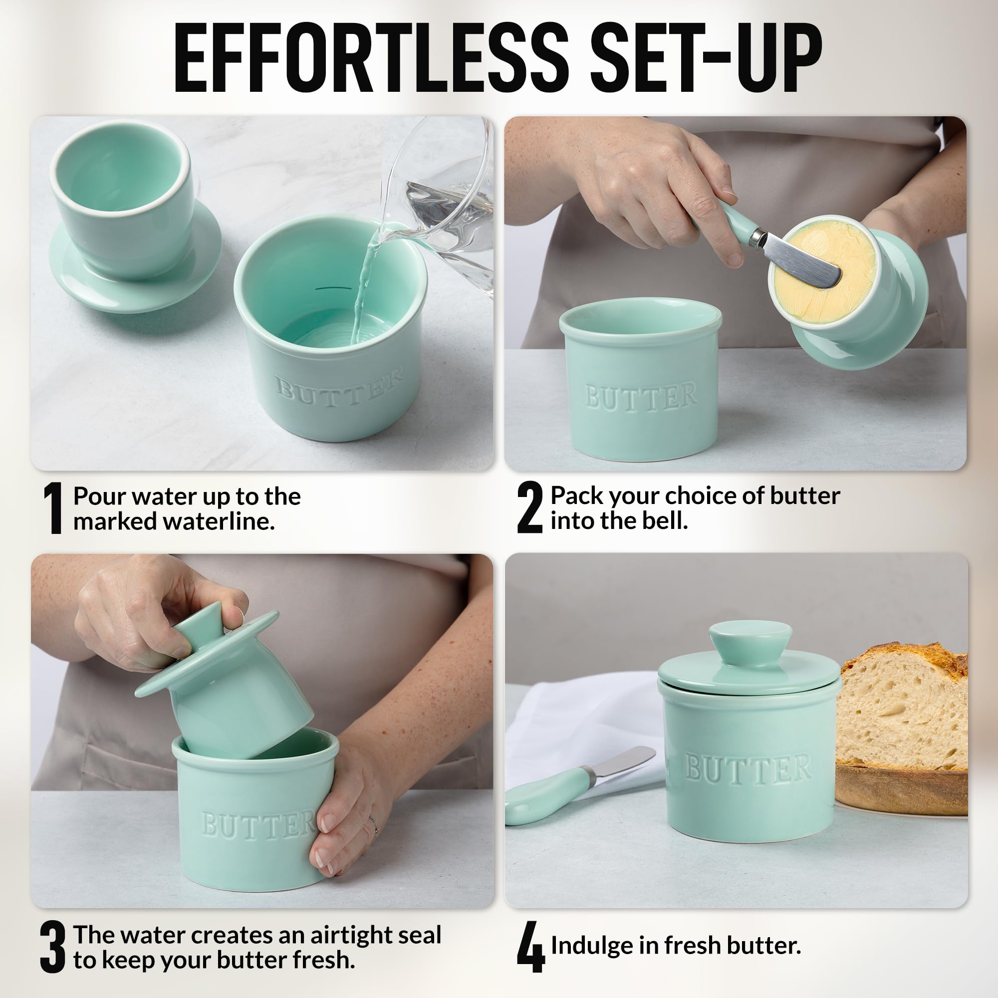 Zulay Kitchen airtight water-base seal preserves freshness