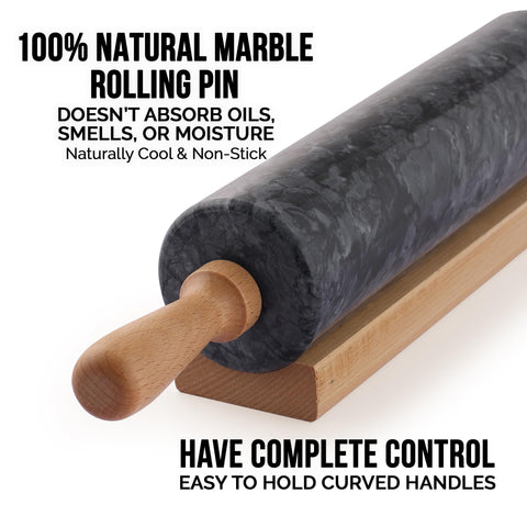 Zulay Kitchen beechwood handle provides comfortable grip on dough