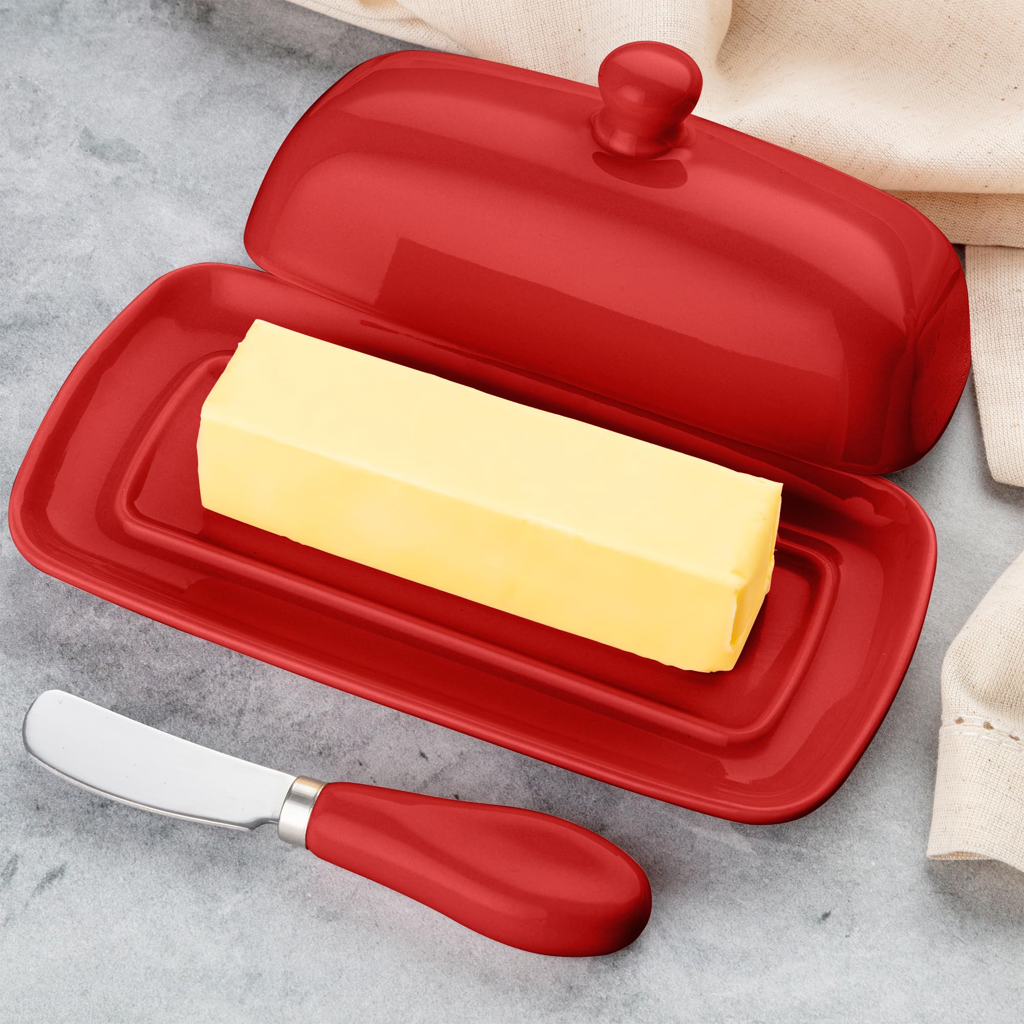 Zulay Kitchen butter dish gift-ready for brunch and hosting