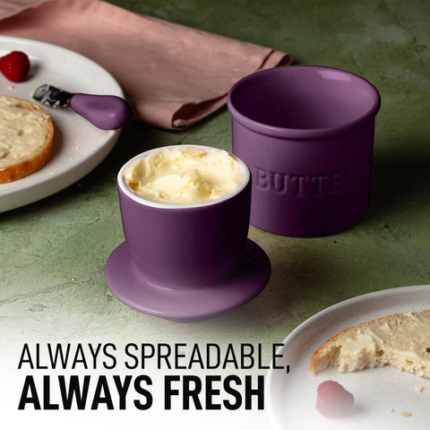 Zulay Kitchen butter knife included for easy, smooth spreading.