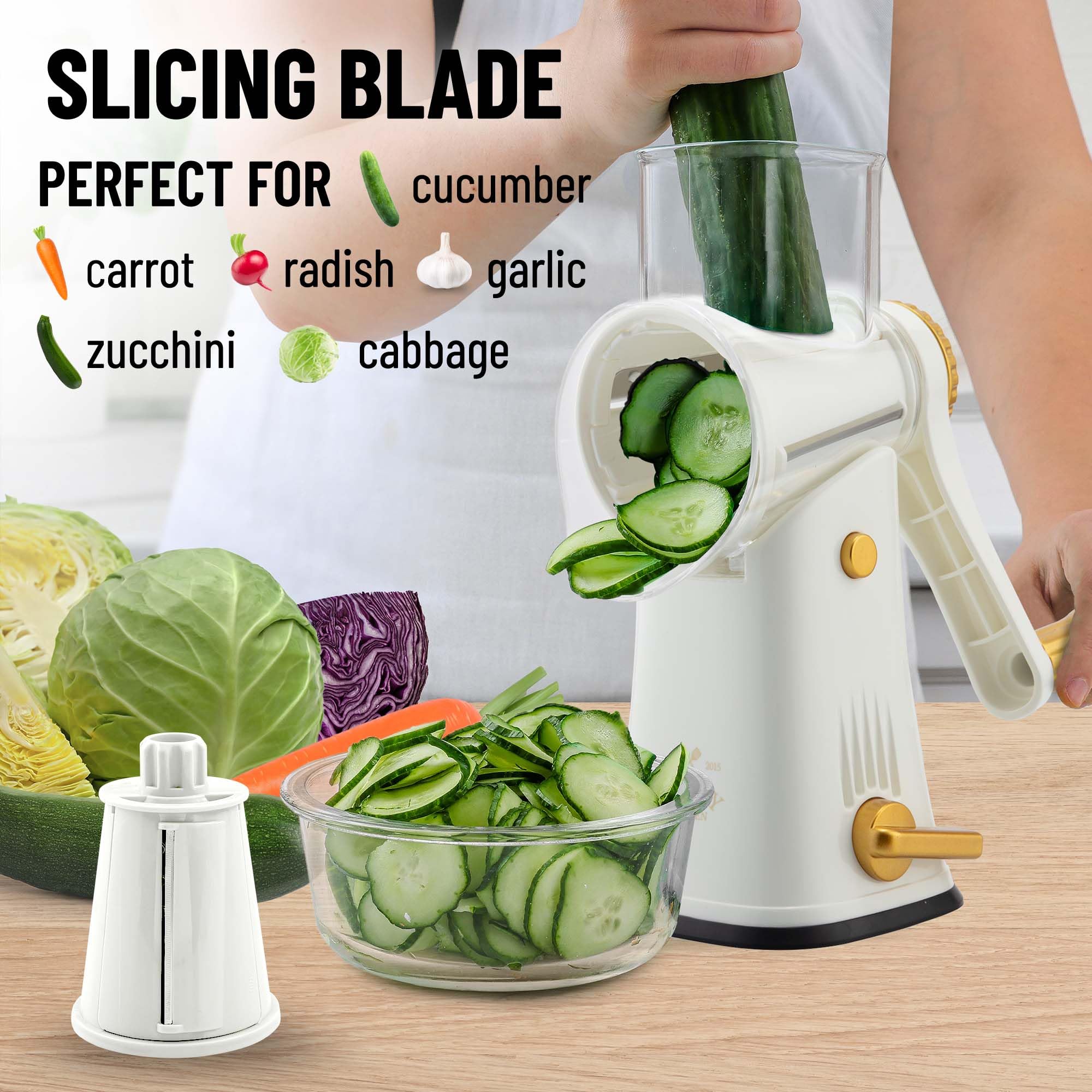 Zulay Kitchen Grater blades are dishwasher-safe for easy cleanup.