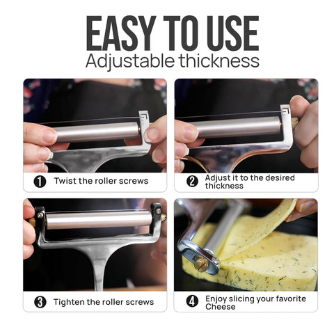 Zulay Kitchen wide 3.8-inch cutting area for large cheese blocks