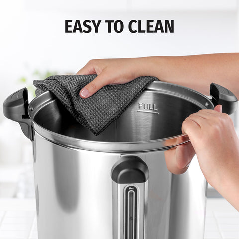Zulay Kitchen stainless steel assembly detail of the 100 cup percolator