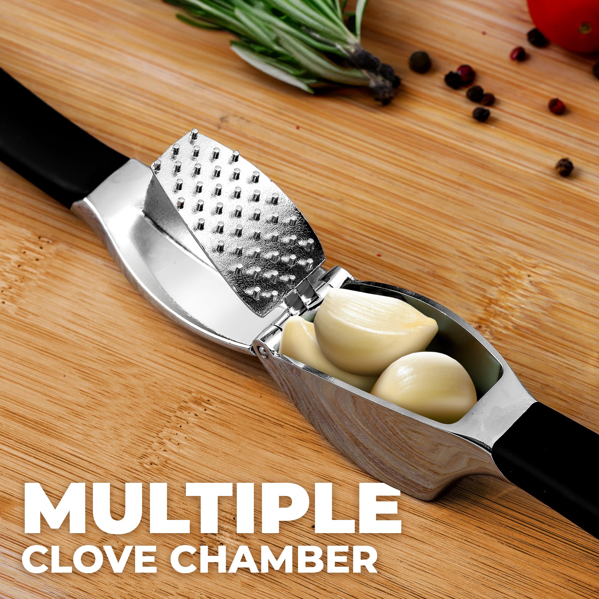 Zulay Kitchen Comfort Grip built-in studs boosting paste yield during use.