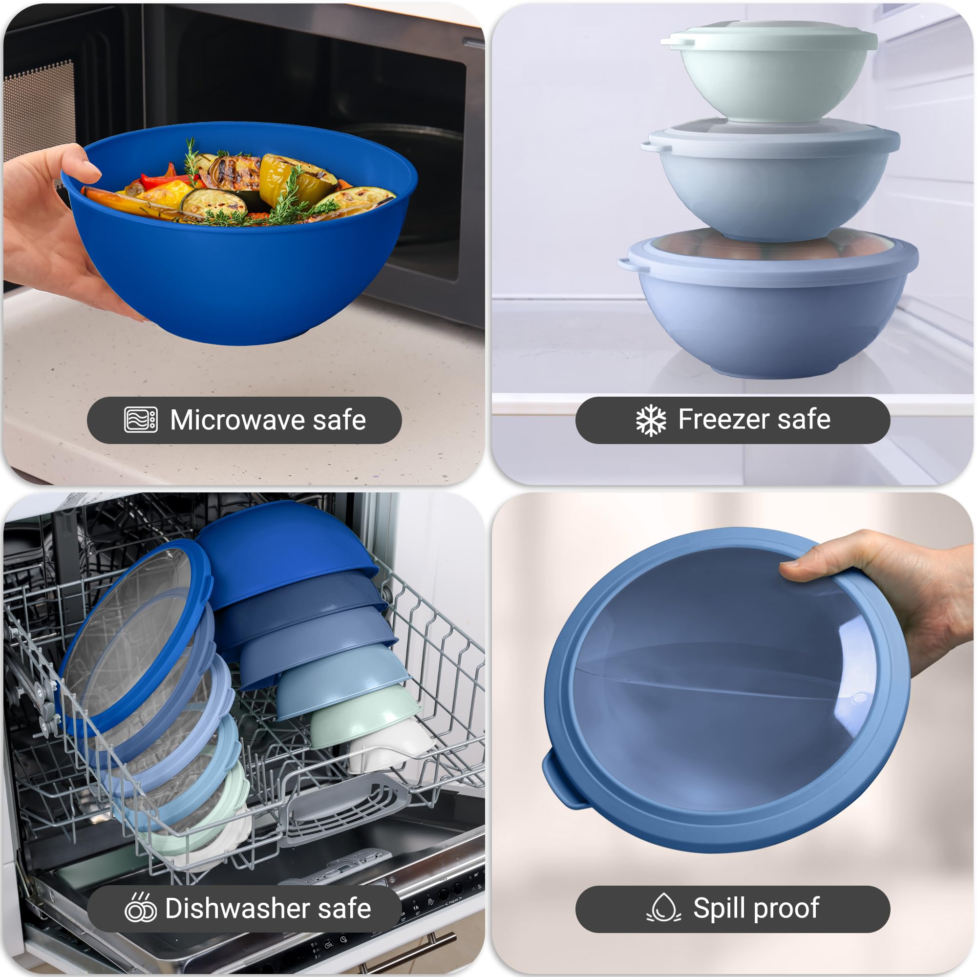 Zulay Kitchen blue ombre bowls nest neatly to save space in the cabinet