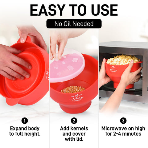 Zulay Kitchen dishwasher-safe popcorn popper for easy cleanup