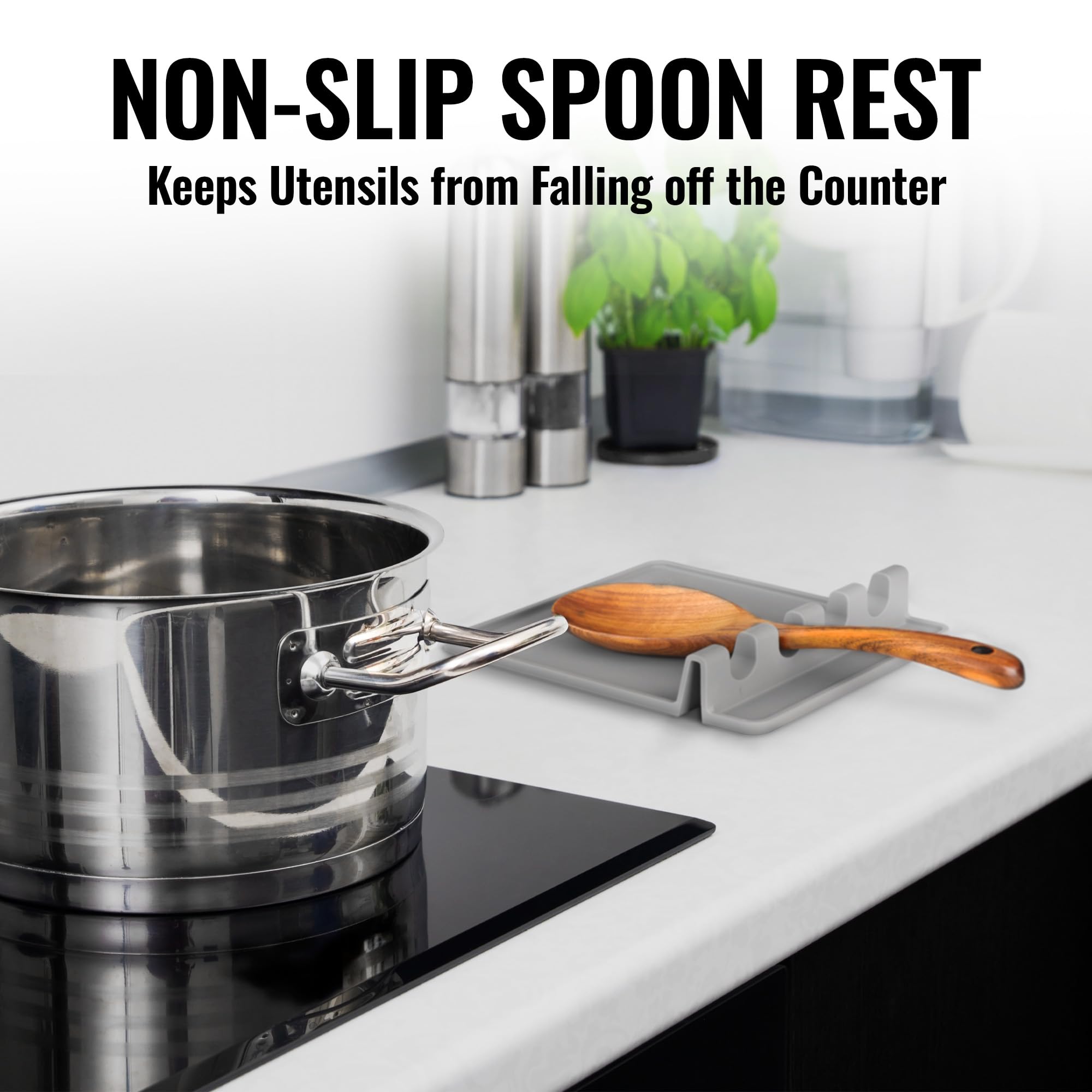 Zulay dishwasher-safe utensil rest for quick cleanup after cooking