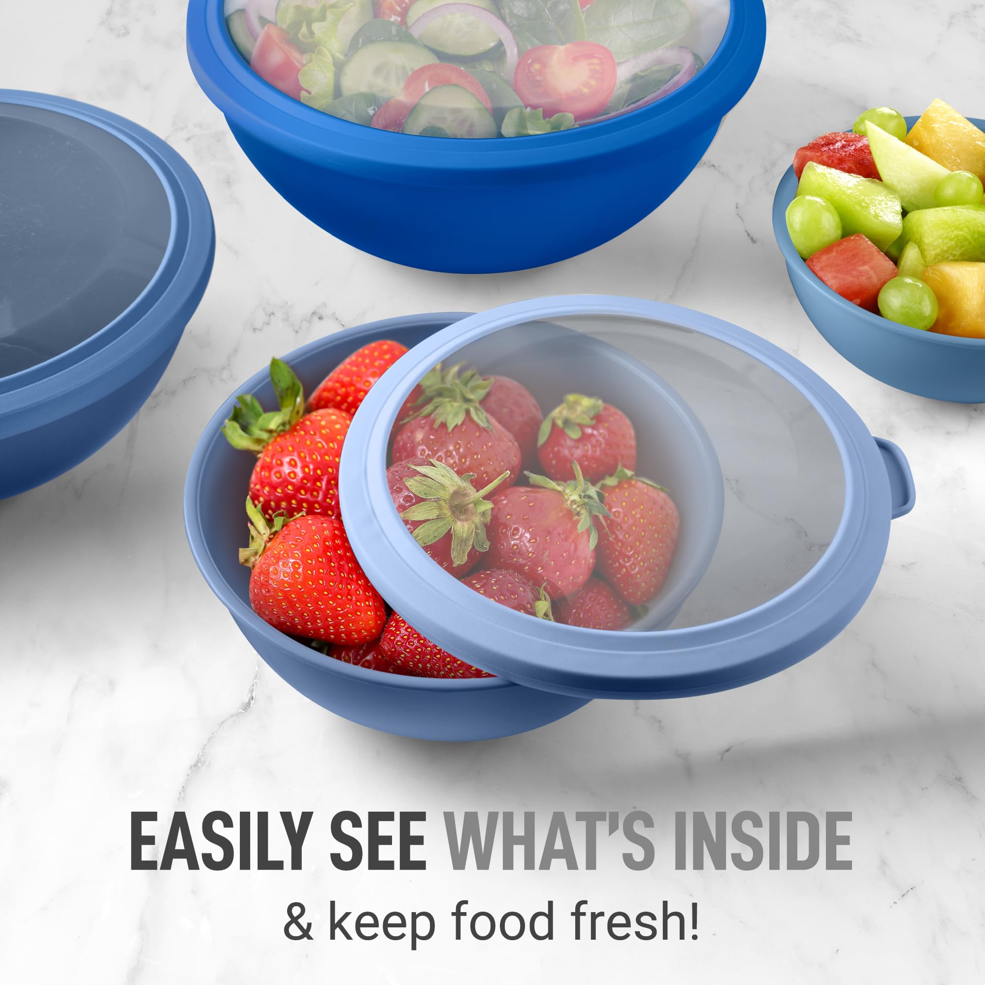 Zulay Kitchen durable plastic bowls withstand mixing with whisks and mixers