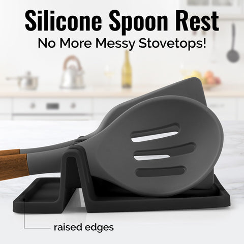 Zulay Kitchen four-slot utensil rest keeps spoons and spatulas organized