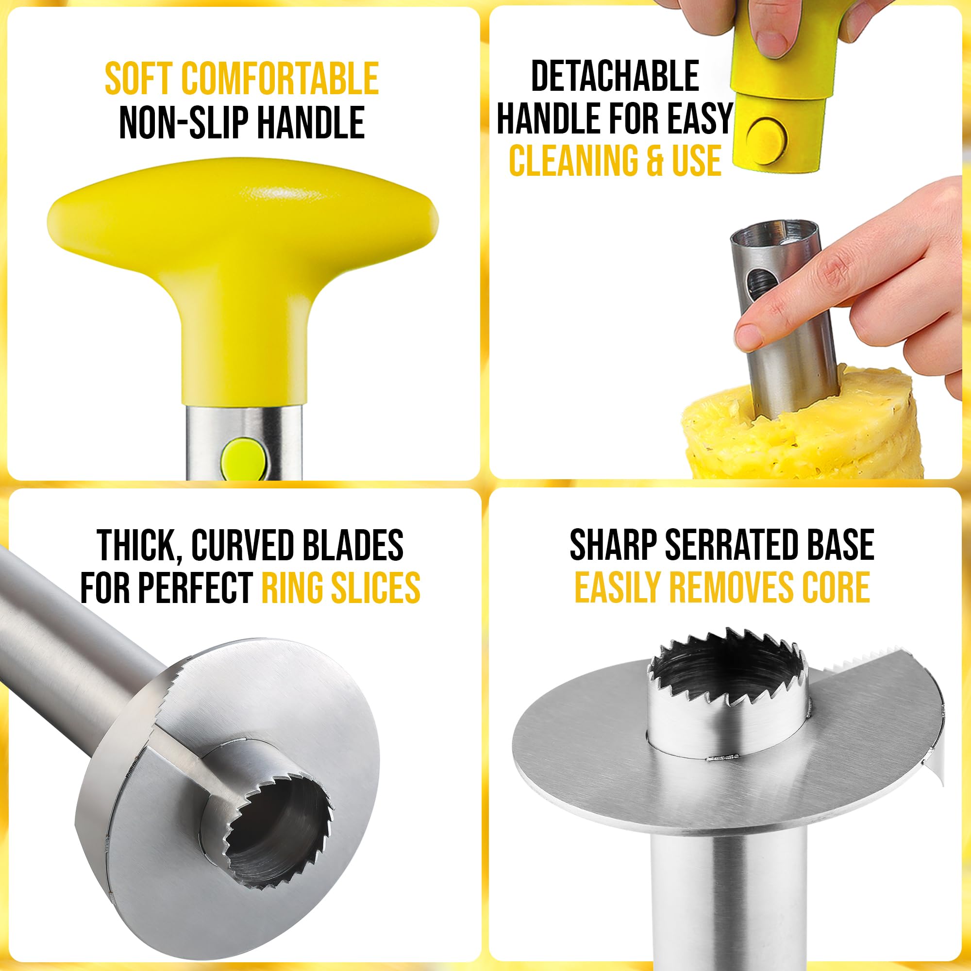 Durable Zulay pineapple cutter with reinforced blade for heavy-duty prep.