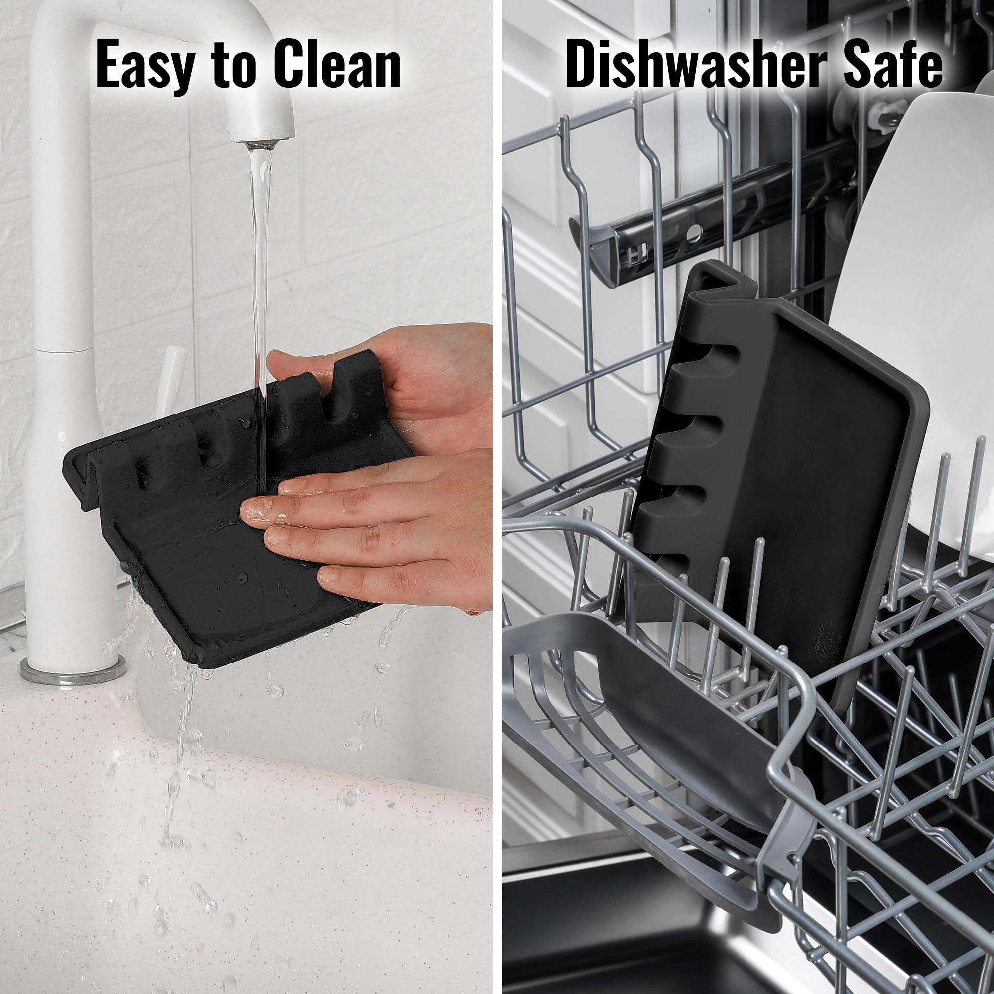 Ideal housewarming gift: Zulay utensil rest with drip pad for organized kitchens