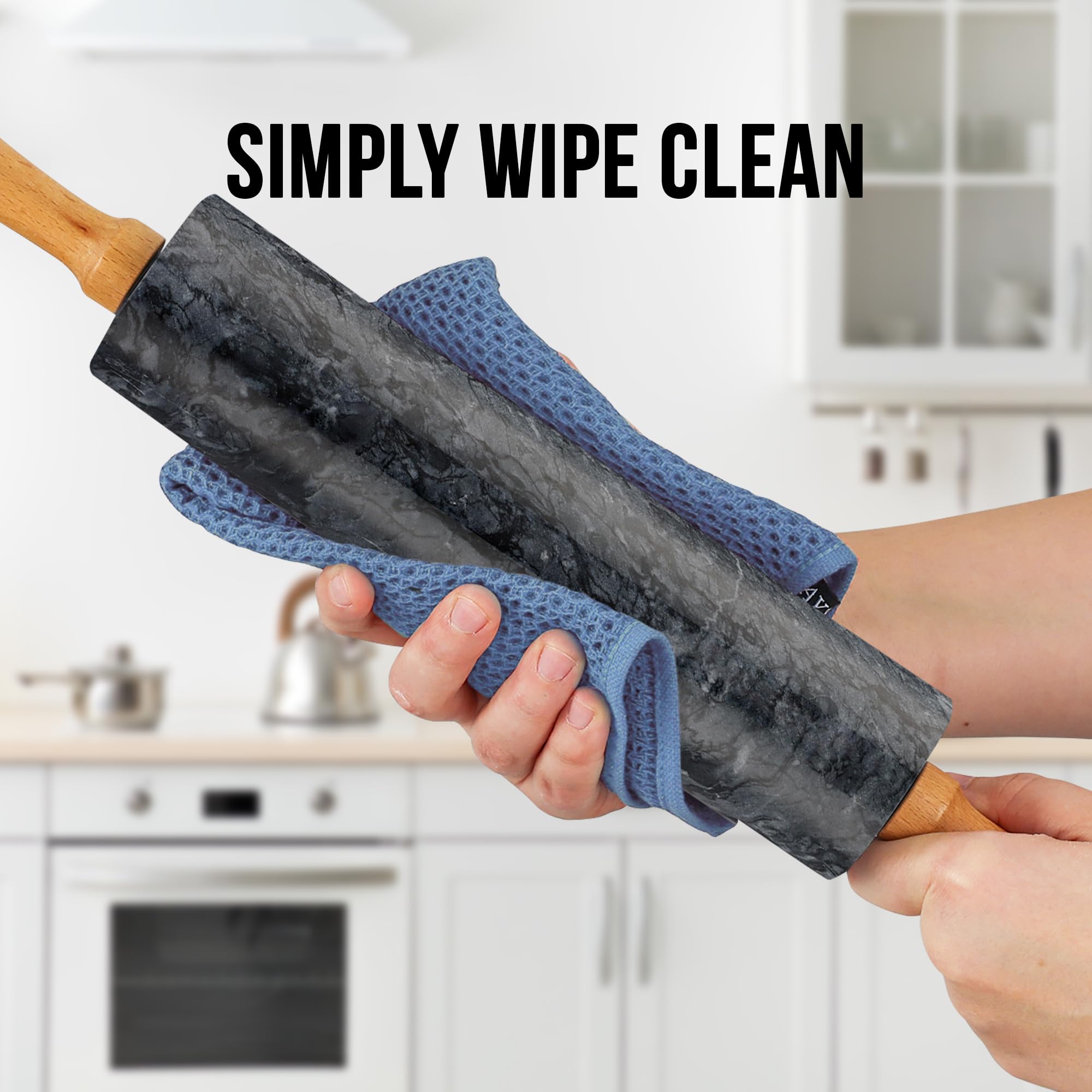 Zulay Kitchen rolling pin ideal for bread, pastries, and pizza dough