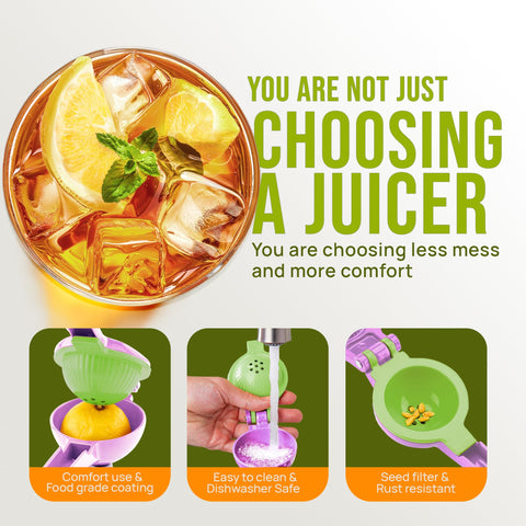 Zulay Kitchen 2-in-1 lemon squeezer dishwasher-safe for quick cleanup after use.