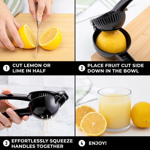 Zulay Kitchen lemon squeezer dishwasher-safe for quick cleanup.