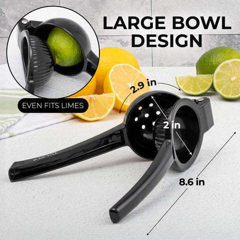 Zulay Kitchen lemon squeezer in use juicing citrus.