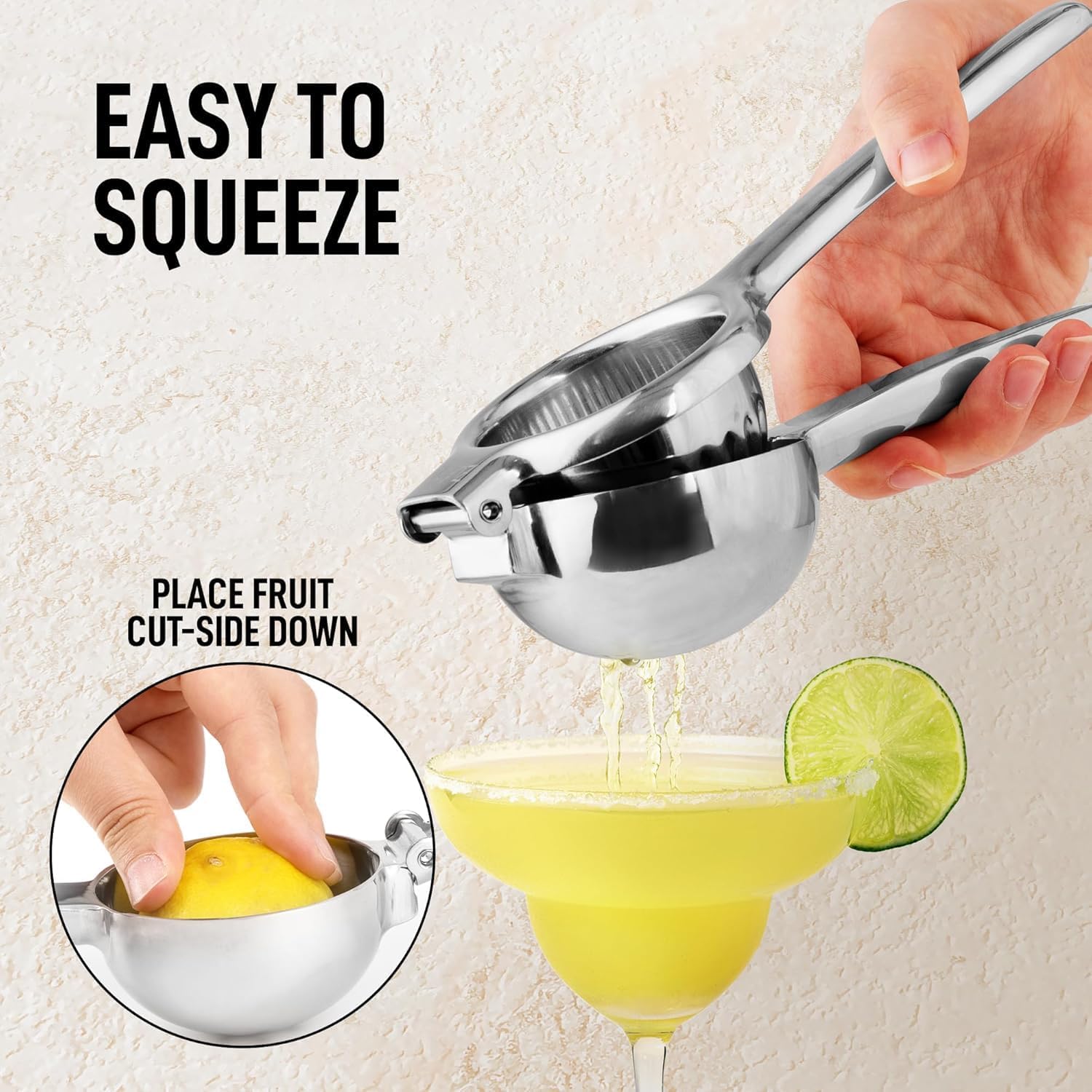 Zulay Kitchen Lemon Squeezer ideal for limequats and small oranges.