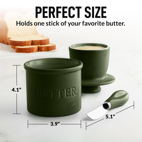 Zulay Kitchen lifetime warranty backs this durable porcelain butter dish.