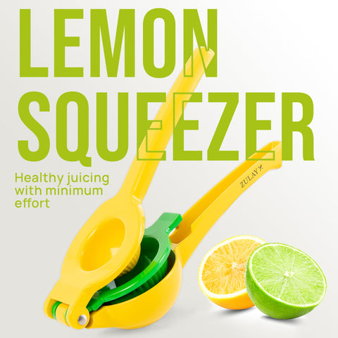 Zulay Kitchen compact lemon squeezer stores easily on a crowded counter