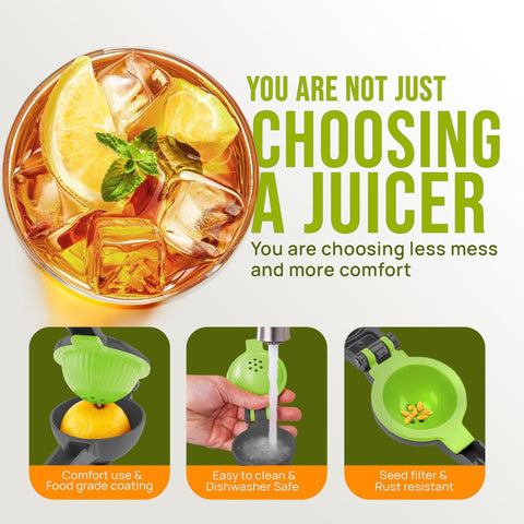Zulay Kitchen 2-in-1 lemon squeezer dishwasher-safe for easy cleanup