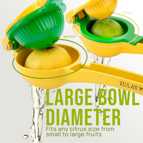 Zulay Kitchen lemon squeezer ergonomic handle eases squeezing effort