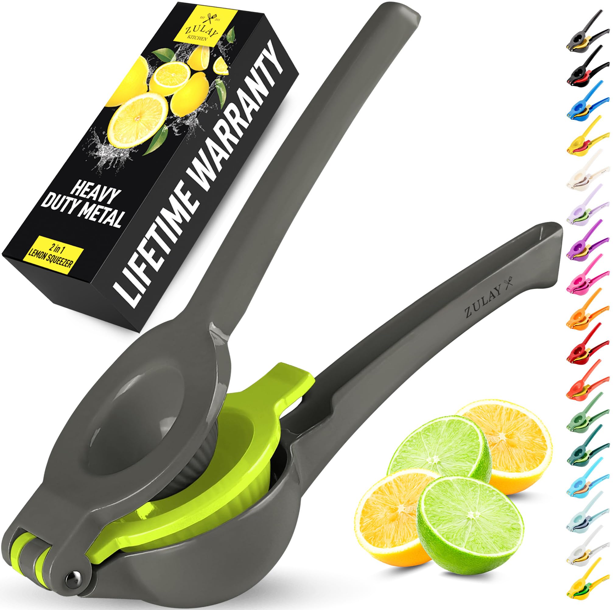 Zulay Kitchen 2-in-1 lemon squeezer with lemon half for quick juice