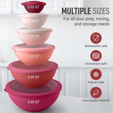 Zulay Kitchen bowls safe for microwave and freezer for versatile heating and chilling.