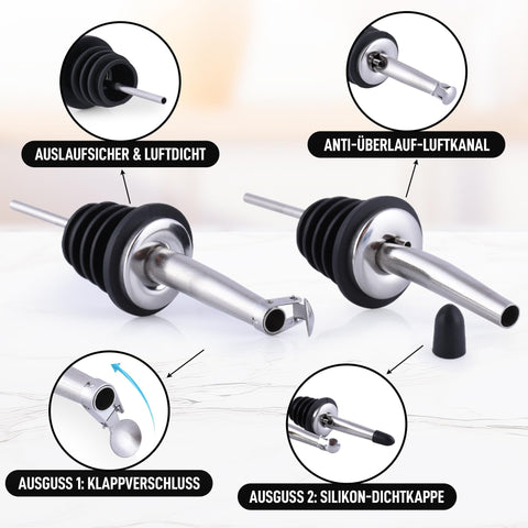 Zulay Kitchen stainless steel flip cap ensuring a secure seal.