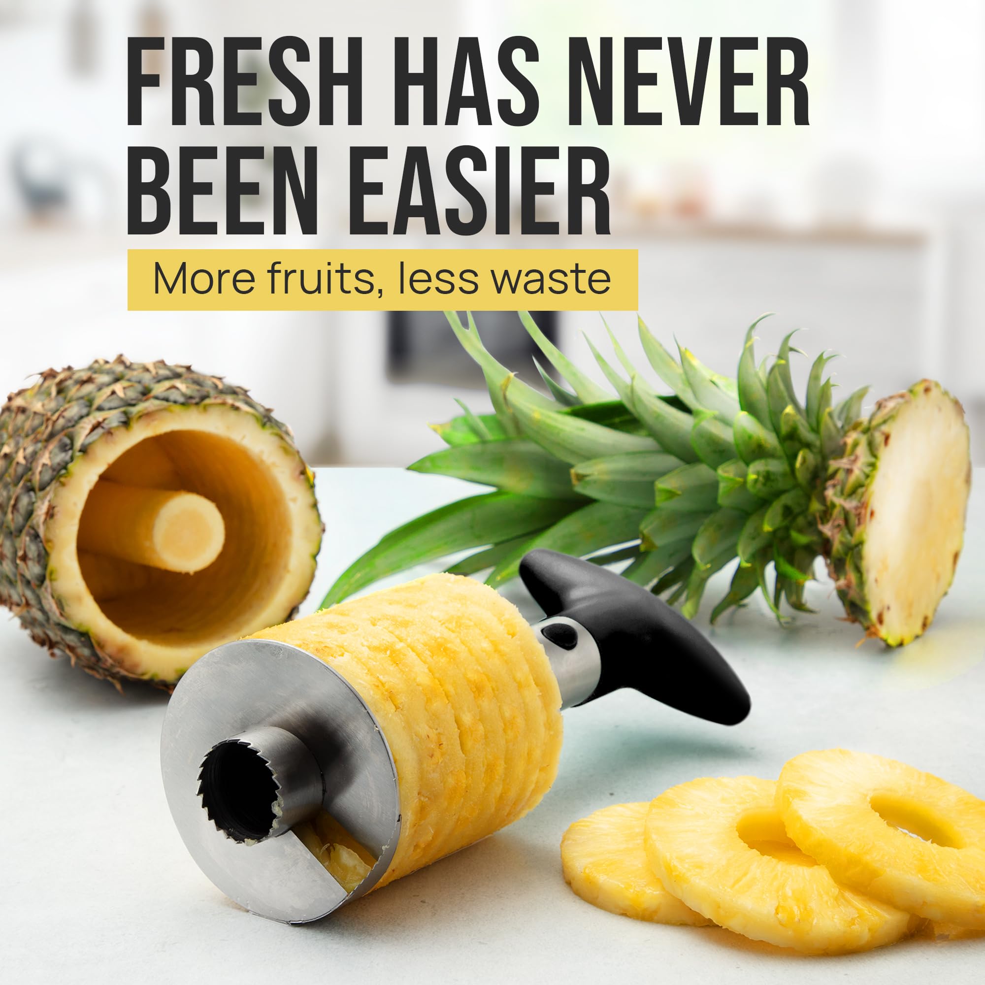 Zulay Kitchen black pineapple corer suits modern kitchens