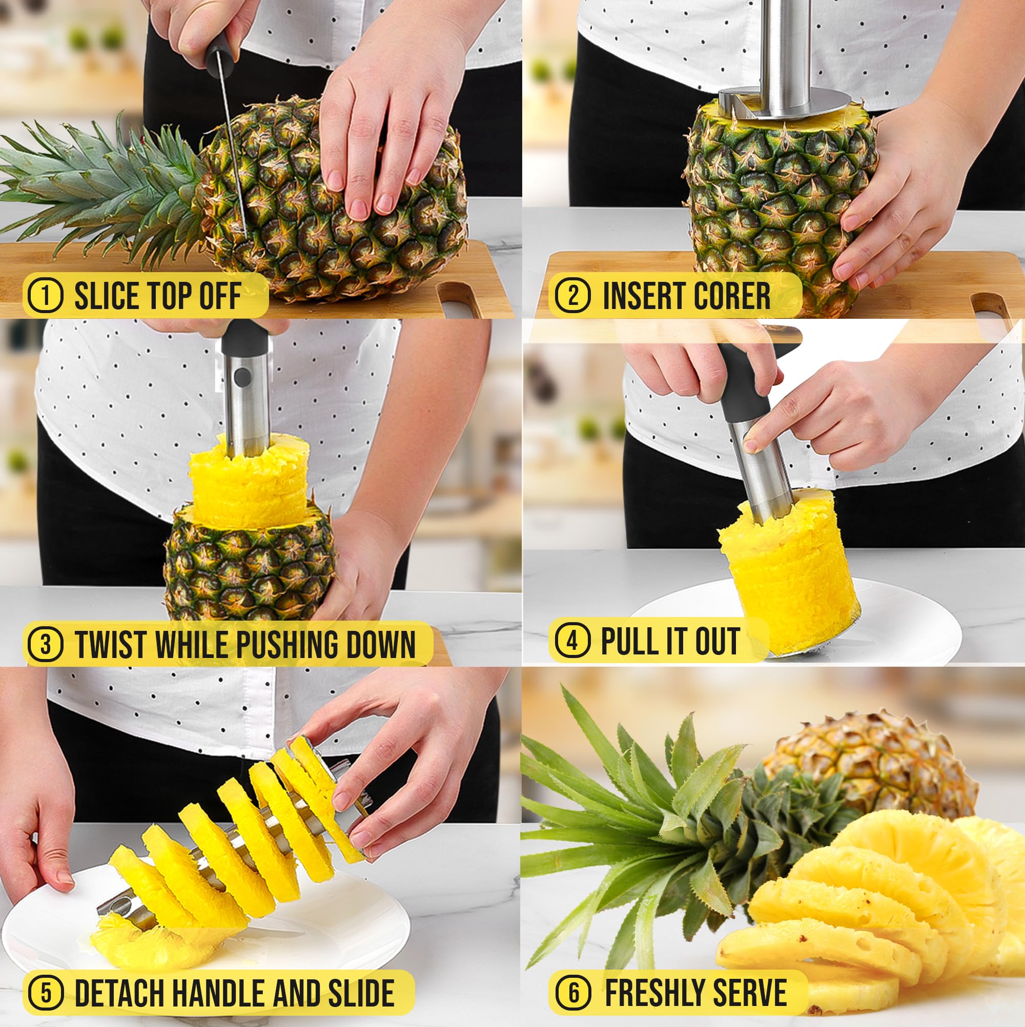Zulay Kitchen ergonomic handle provides comfortable grip during coring