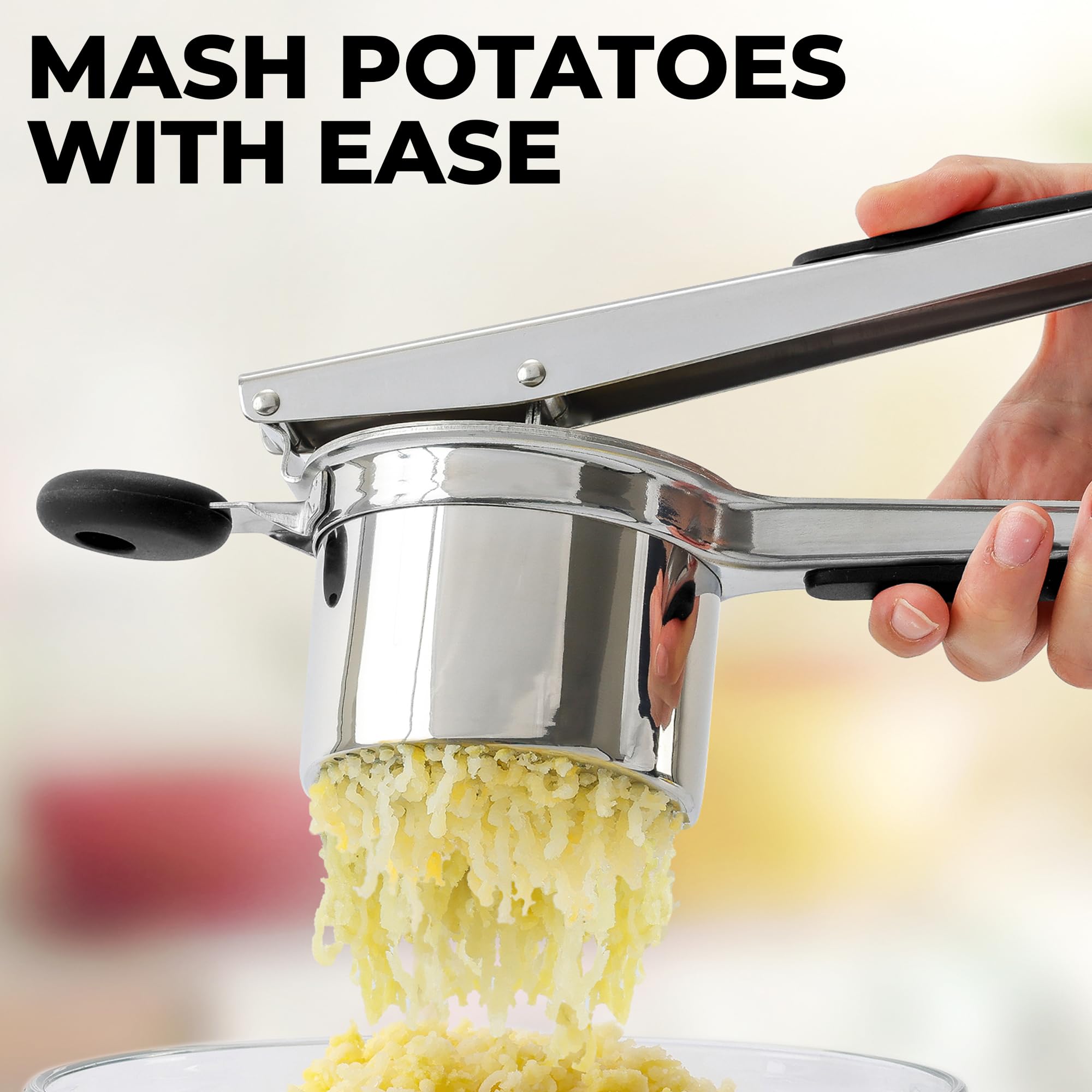 Zulay Kitchen ricer three-disc set for fine, medium, and coarse mash