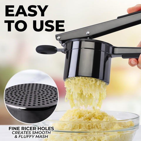 Zulay Kitchen potato ricer deep basket highlighting large portion