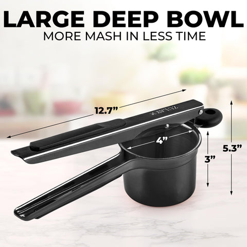 Zulay Kitchen potato ricer with three discs for varied textures.
