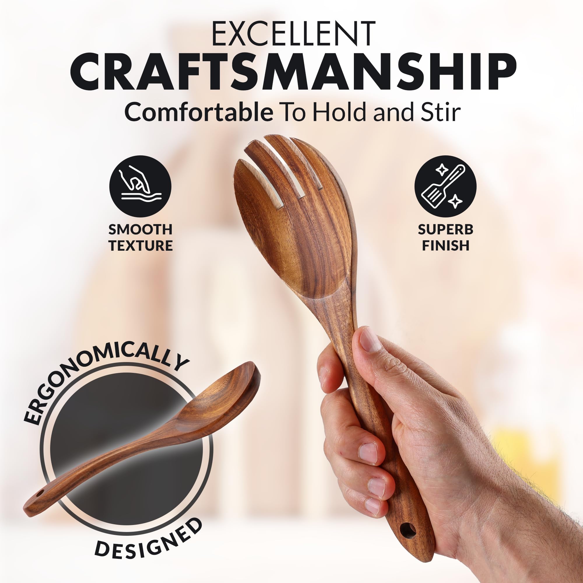Zulay Kitchen serving spoon offers balanced grip for sauces and sides