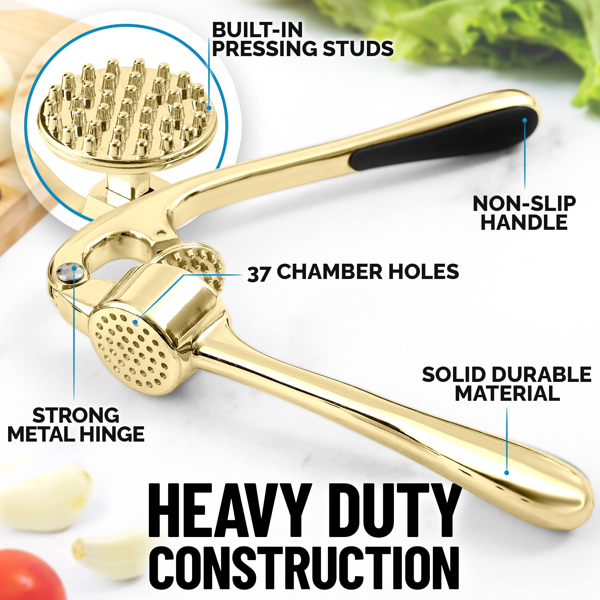 Zulay Kitchen premium garlic press easy to clean with minimal effort