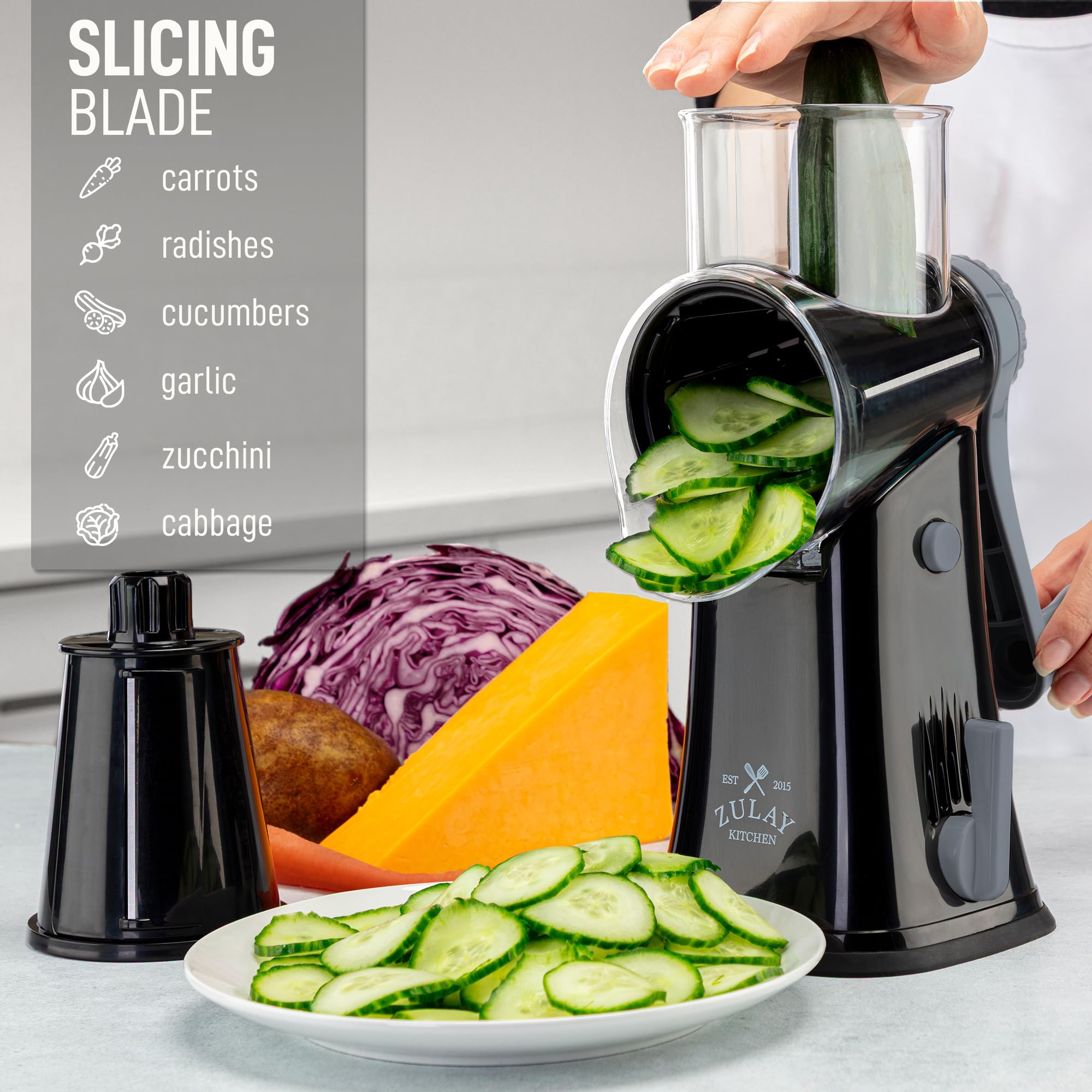 Zulay Kitchen storage box keeps blades organized and ready for next session.
