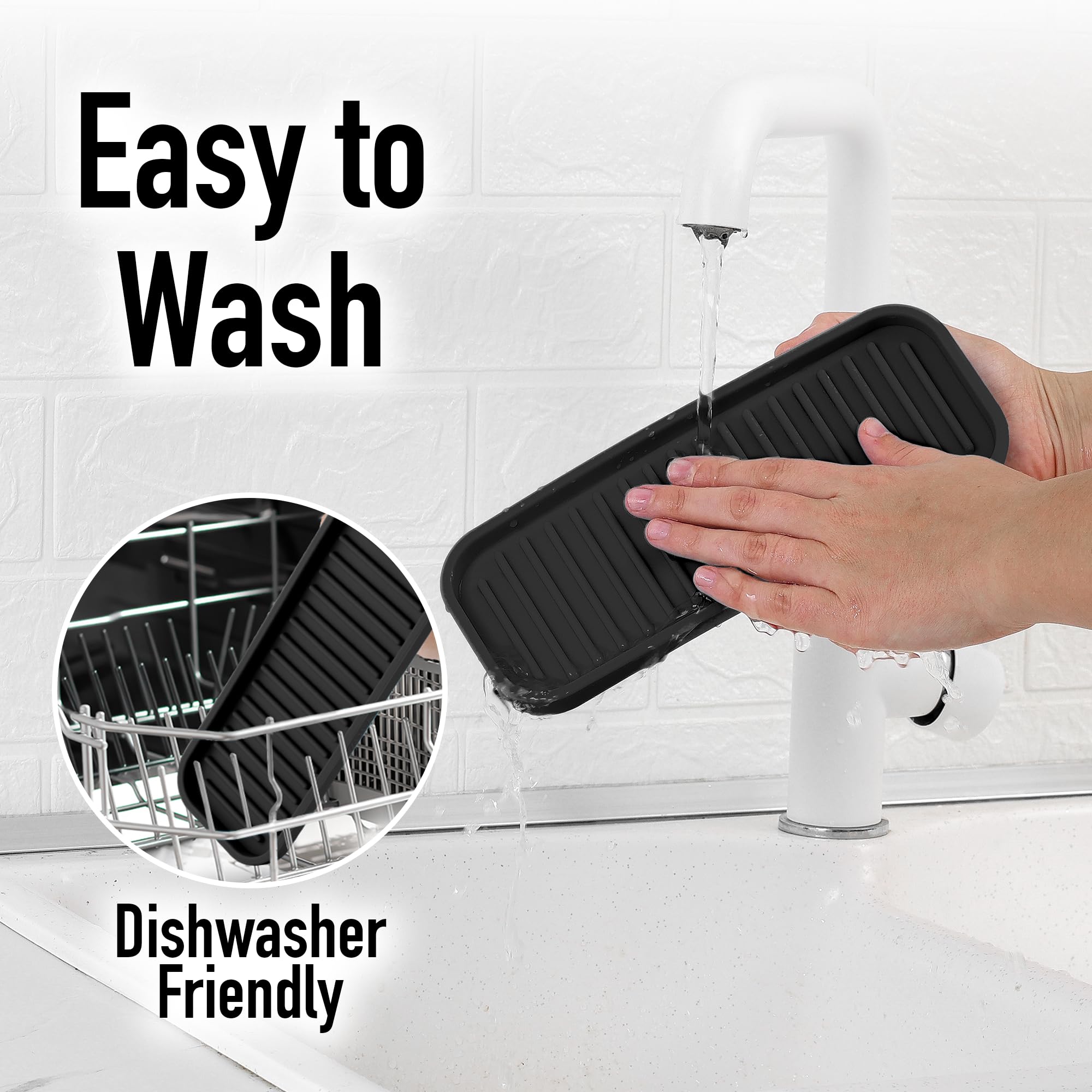Zulay Kitchen durable silicone tray guards against clutter and mess