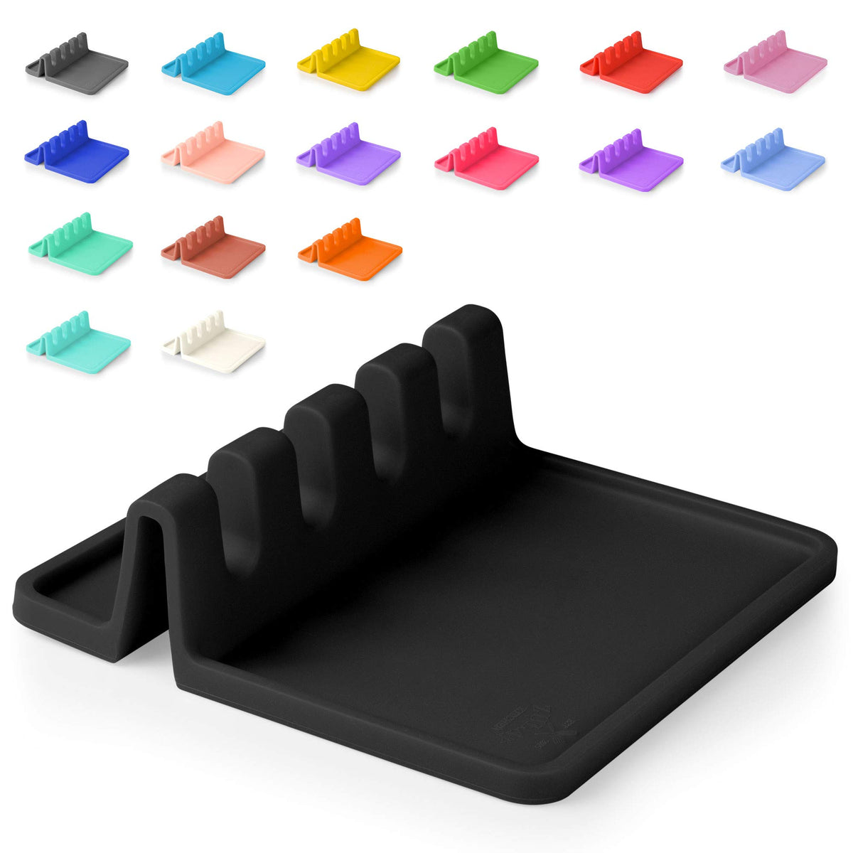 Zulay Kitchen silicone utensil rest with drip pad on stove for mess-free cooking